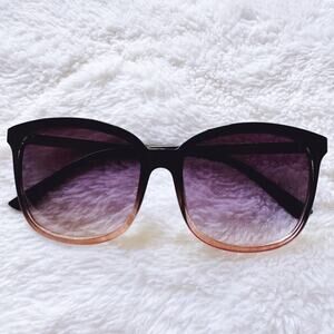 Joanne Clear w/ Purple Tint Square Sunglasses